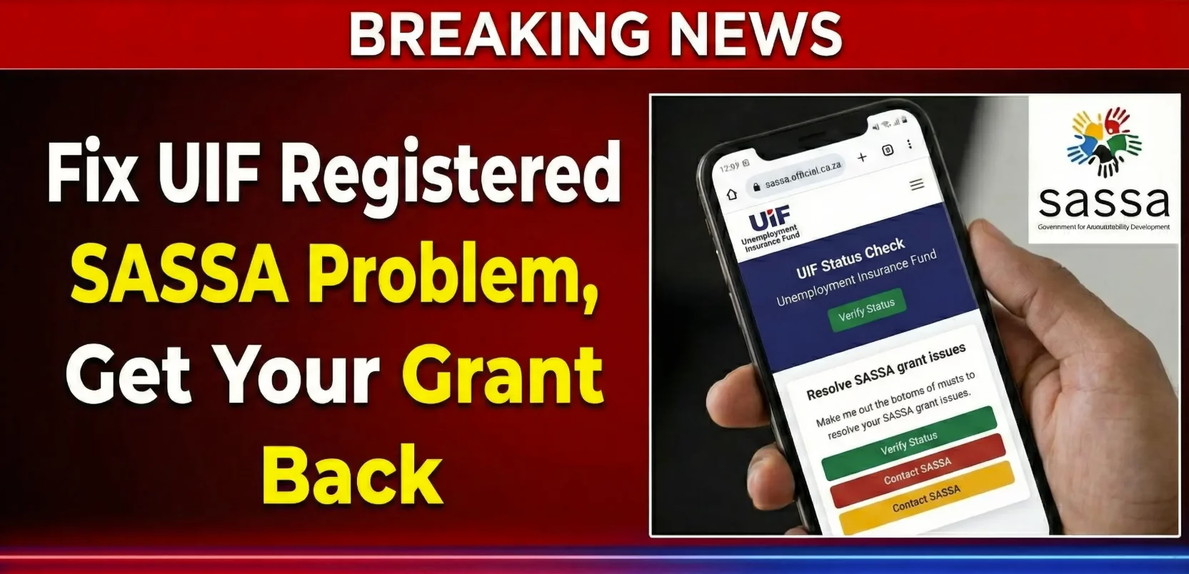 Fix UIF Registered SASSA Problem